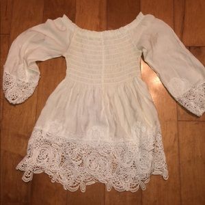 off the shoulder white shirt